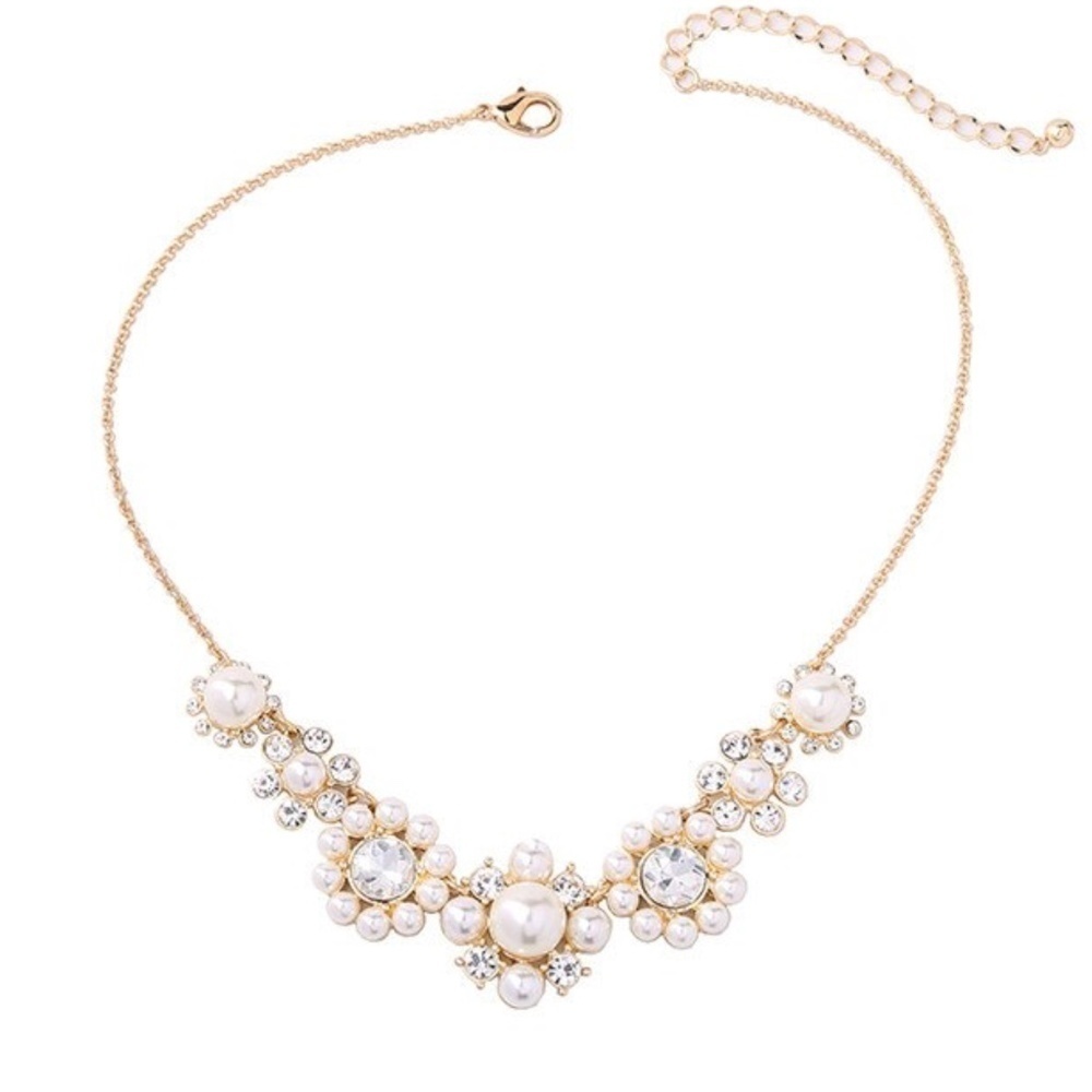 Vintage Pearl Goldtone Collar Necklace